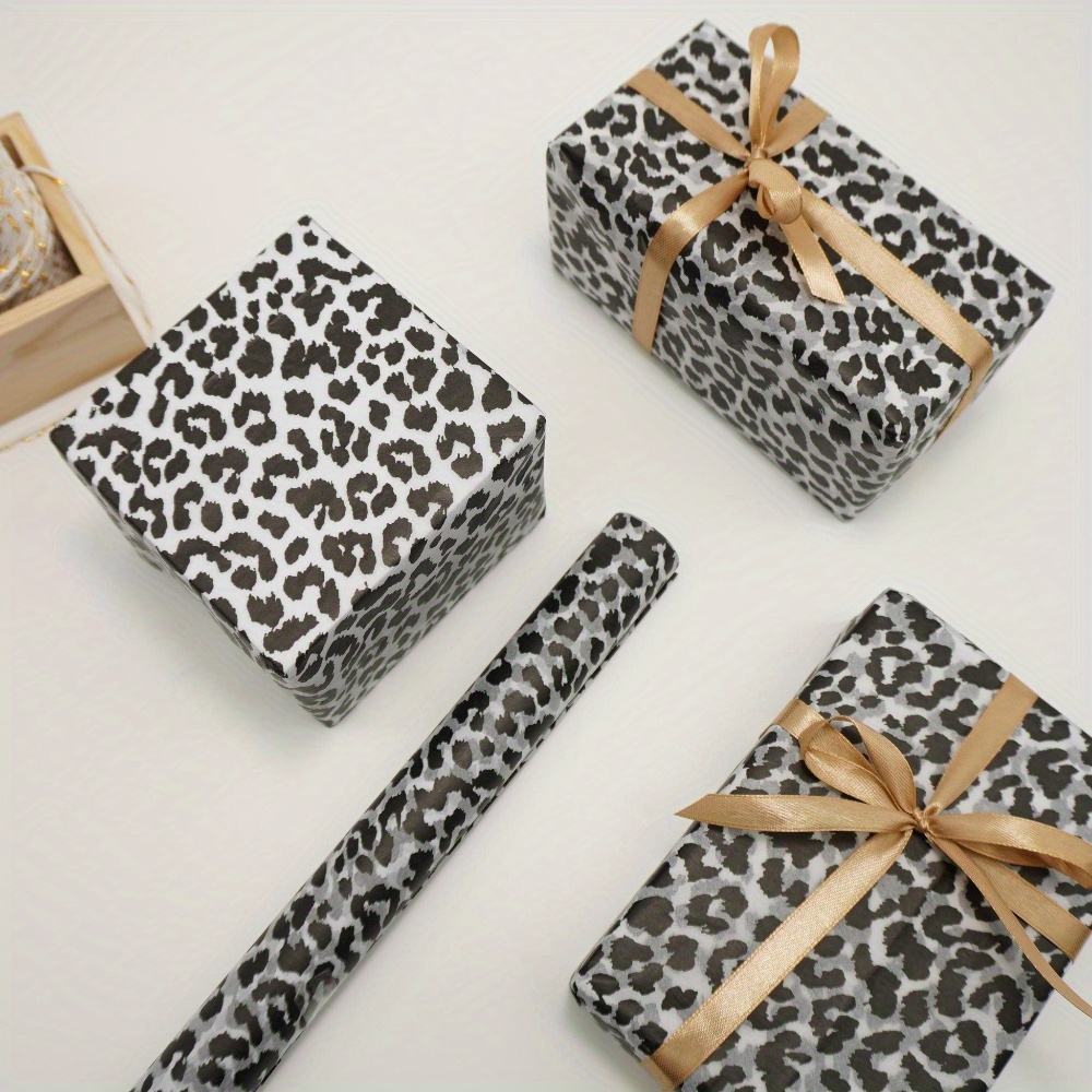 10 pack svart leopardmönstrat presentpapper för - Temu Sweden