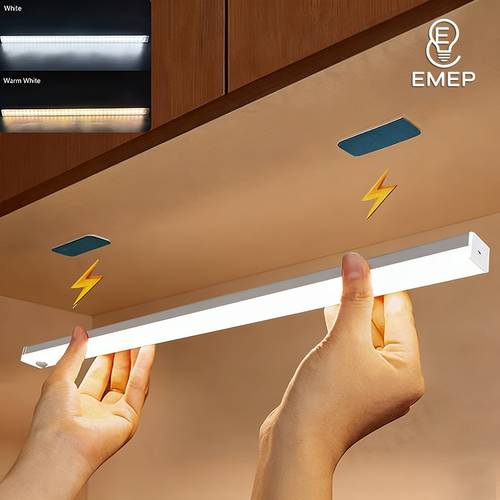 all in sensor light no drill night light usb rechargeable magnetic cabinet light household hallway wardrobe sensor light suitable for wardrobe bedrooms rvs dormitories and car interior lighting