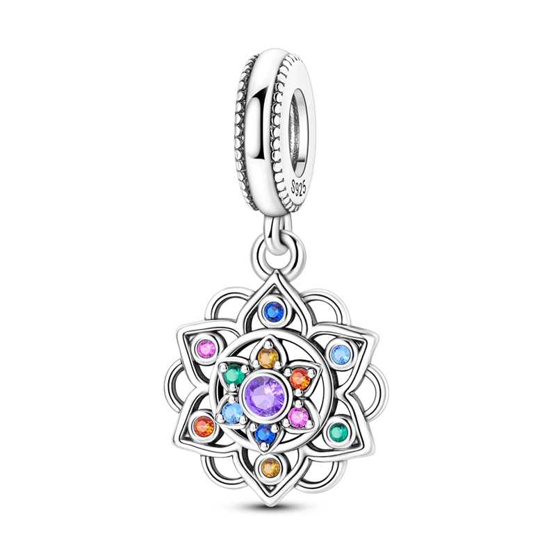 925 Sterling Silver Rotating Lotus Pendant