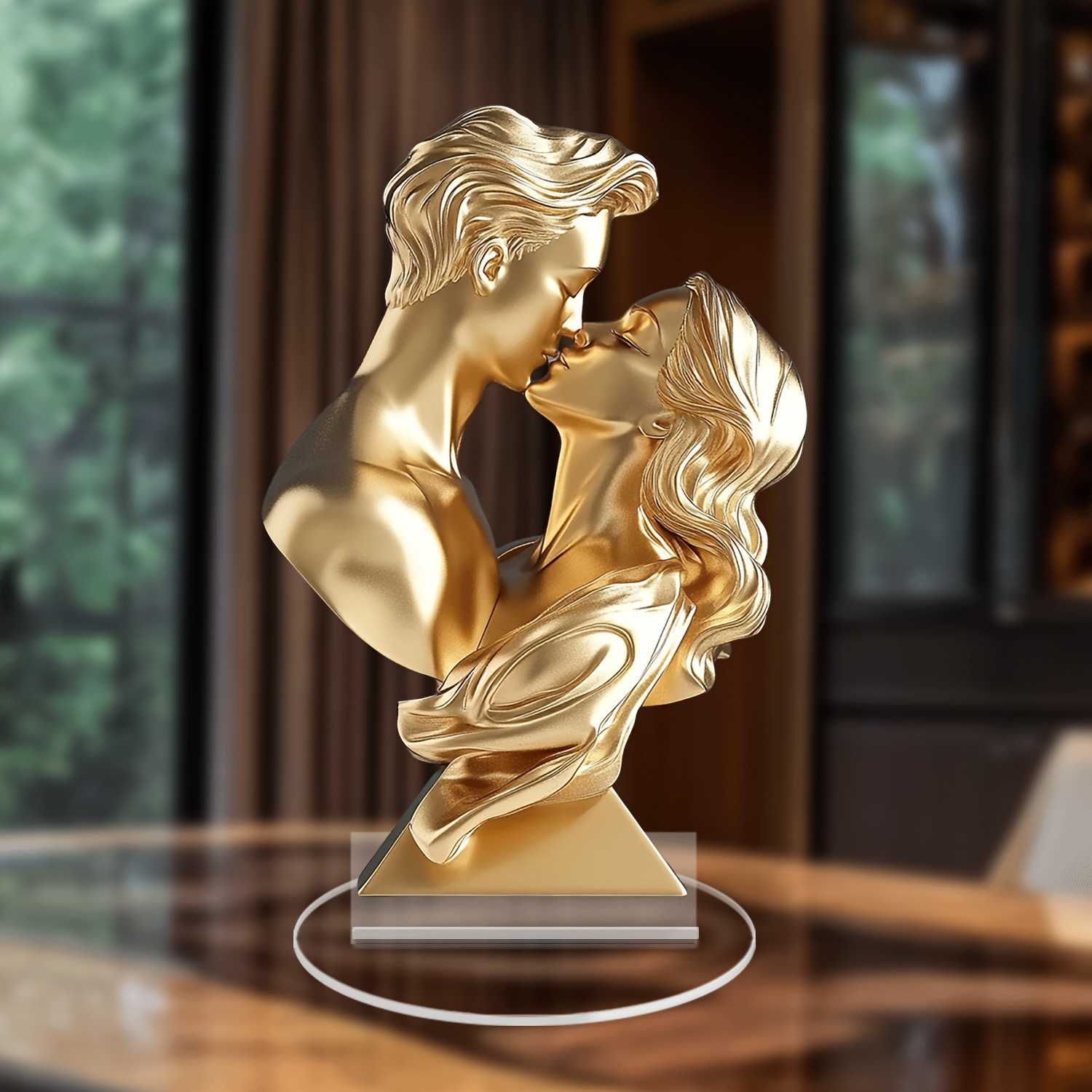 

2d Flat, Elegant Golden Acrylic Couple - Ideal For Valentine's Day, Decor | Perfect Romantic Gift , Valentines Decorations