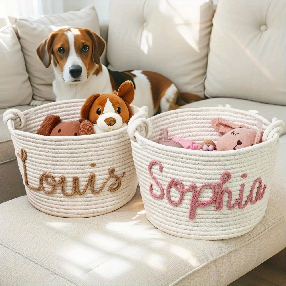personalized dog basket custom box rope woven basket Temu Germany