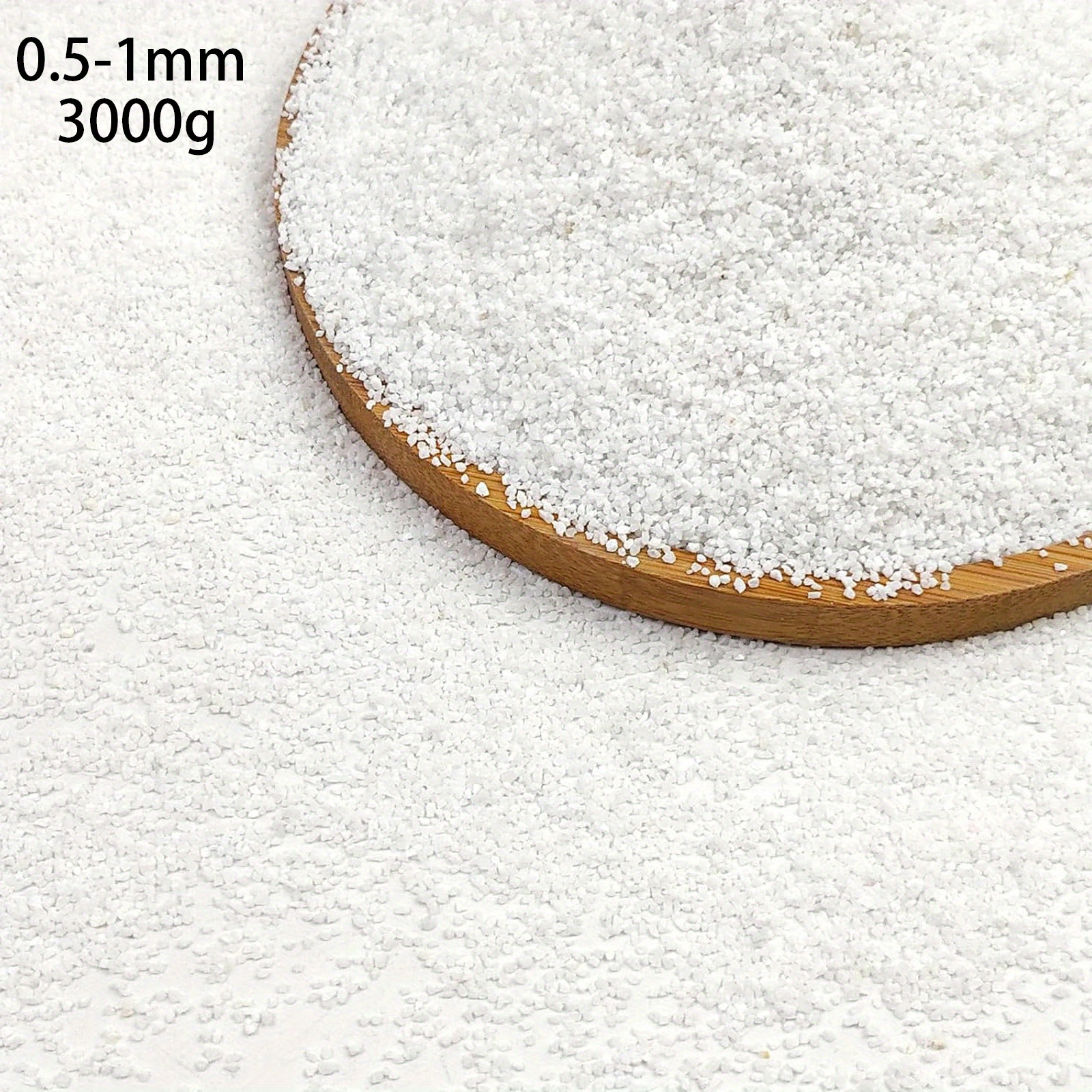 3000g Aquarium White Sand, 0.5-1mm Coarse Sand. Small Gravel for Fish Tank, Succulent Plants Potted, Paintings, Fire Pits, Candle, Vase Filler and Crafts