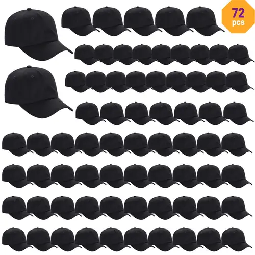 72 pack adjustable baseball caps solid color high volume black white navy options for men for sports outdoor activities casual caps classic baseball cap cap