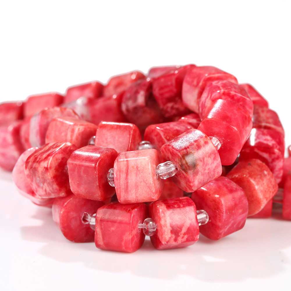Natural Stone Red Jasper Barrel Beads for Jewelry Making
