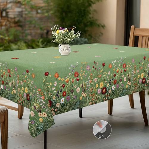 tablecloth 1pc vintage floral print tablecloth country farmhouse small flower rectangular tablecloth 4 self spring and summer camping picnic mothers day anniversary