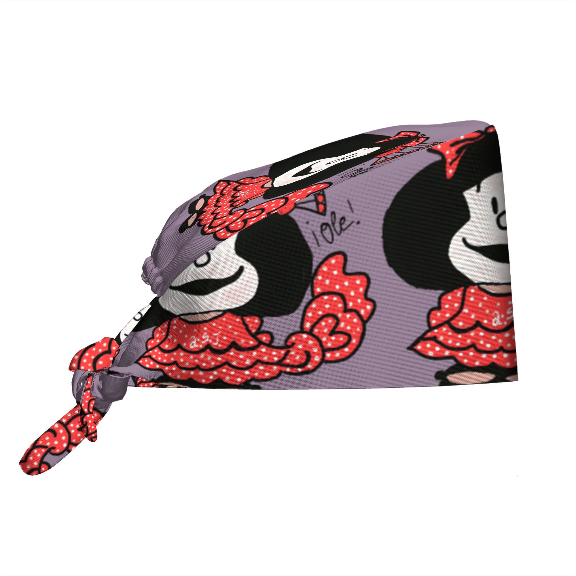 TEMU Un Gorro de Trabajo Diseño de Cómic para Mujer - Gorro Ajustable, Gorro de Enfermera con , Gorro de Chef y Cocina a Prueba de Polvo, Ideal para
