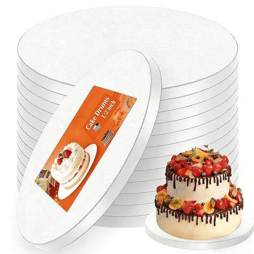 6pcs 12pcs pcs pack round cake drums boards 8 10 12 inch suitable for baking birthday wedding with sturdy cardboard base suitable for cakes cupcakes wedding cakes easter valentines day