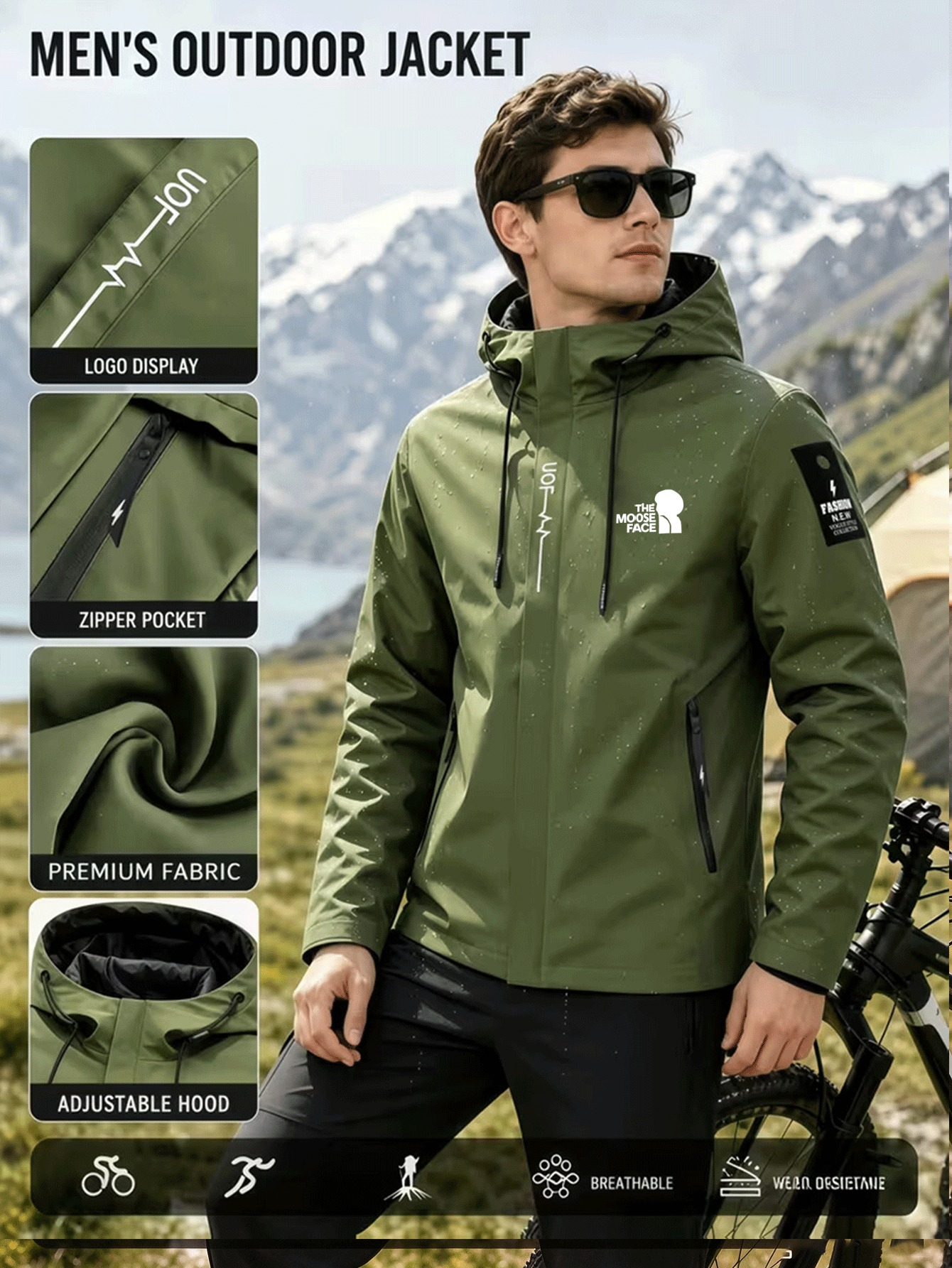 Men's Autumn/Winter Jacket, Full-Zip Hooded Coat