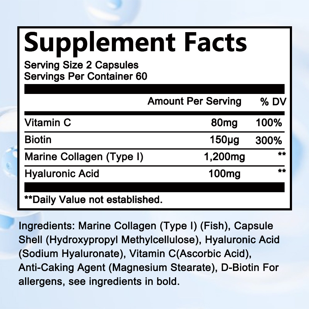 Marine Collagen Supplement with Vitamin C and Biotin