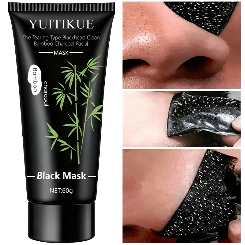 YUITIKUE Masque Nettoyant pour Points Noirs Type Déchirant au Charbon d'Argile - Nettoyage en Profondeur, Conception Puissante à Déchirer, Doux pour Hommes & Femmes, Rafraîchissant & Non Irritant