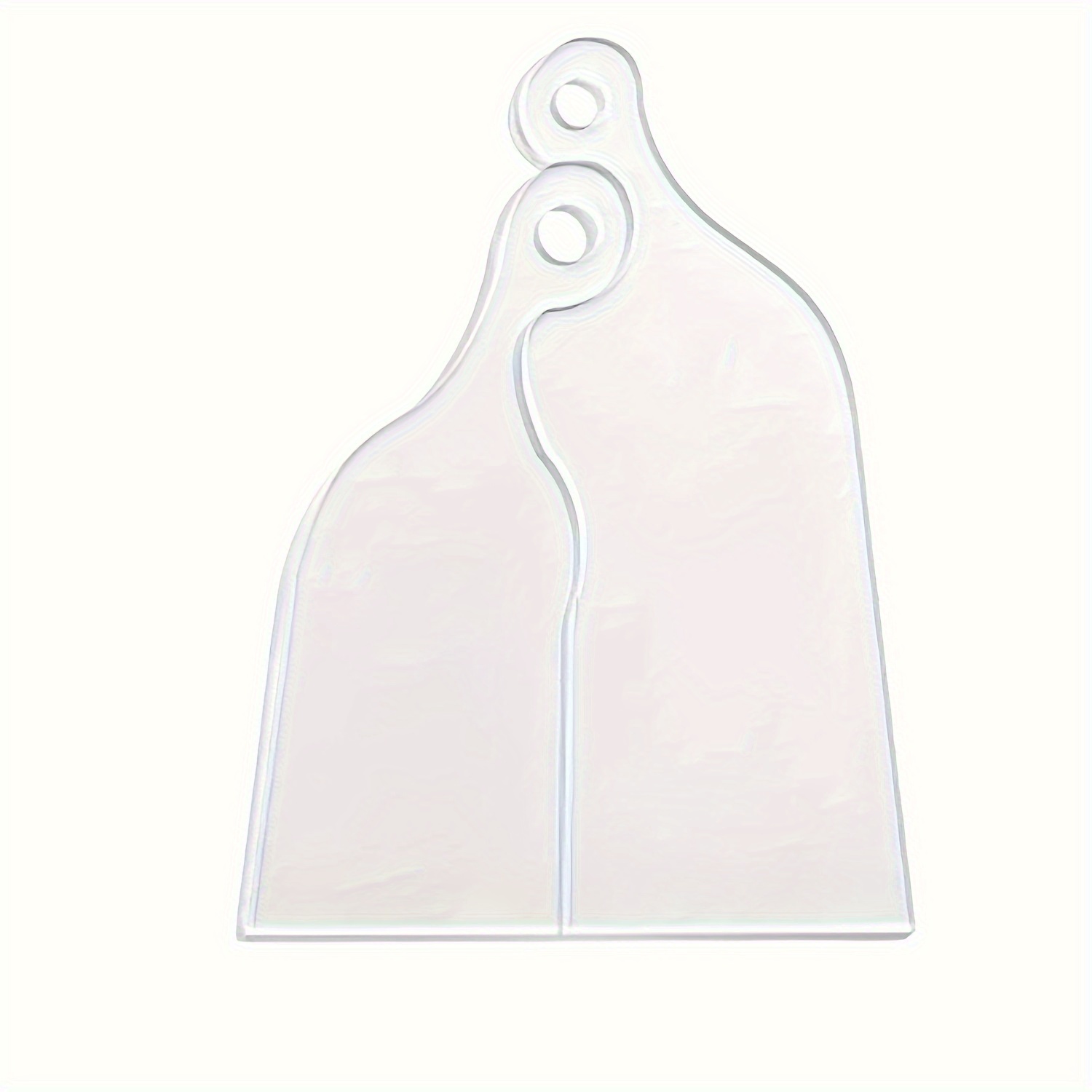 TEMU 2pcs Transparent Acrylic Cutting Board Templates With Cutting Handle & Curved Design - Suitable For Woodworking, Plastic Food Prep Boards