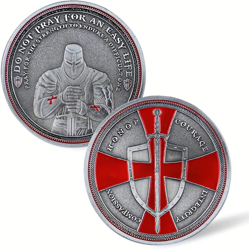 Replica Armored Warrior Commemorative Coin - Dual-sided Design With " An " , Iron Collectible For Office Decor Or Gift