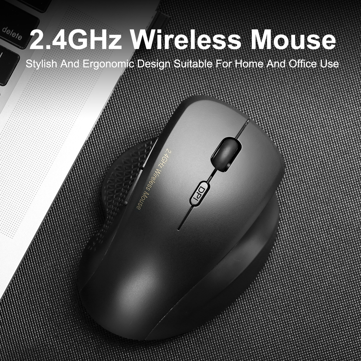 Wireless Mouse, 2.4G USB Computer Mouse, Ergonomic Optical Mouse, 6 Buttons, Plug and Play, Long Life, Portable Mouse for PC, Laptop, MAC, Chromebook, CONGDI