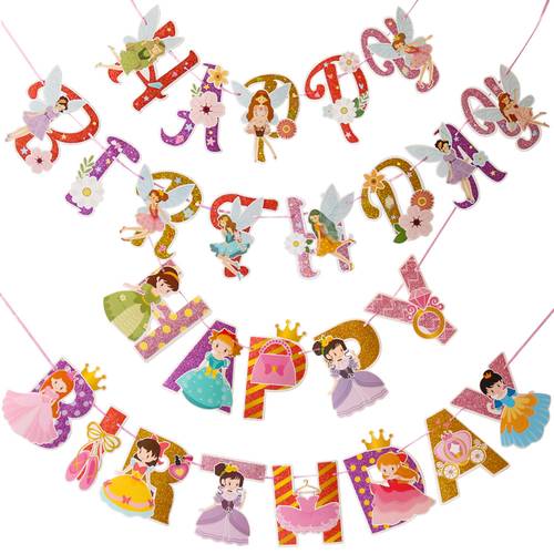 item picture birthday decoration supplies banners sparkling garden banners flower garlands suitable for everyone for decorating whimsical themed birthday parties and celebrations