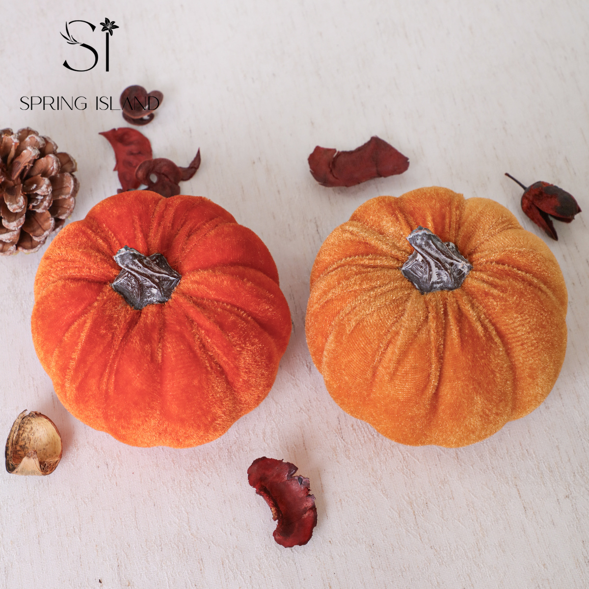 TEMU 2pcs Large Artificial Fake Pumpkin Stools, Orange Pe Material, Thanksgiving Halloween Birthday Wedding Party Home Decor, Suitable For Courtyard