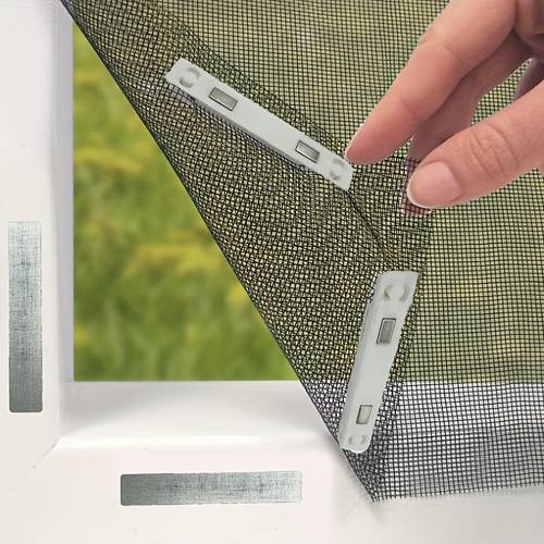 1 set magnetisch raamhor upgrade versie 11 stuks/15 stuks/19 stuks set | boren vereist, verstelbaar gaas voor insectenbescherming, hoogwaardige ademende stof, eenvoudige installatie op metalen frame, praktische huisdecoratie, raamhor