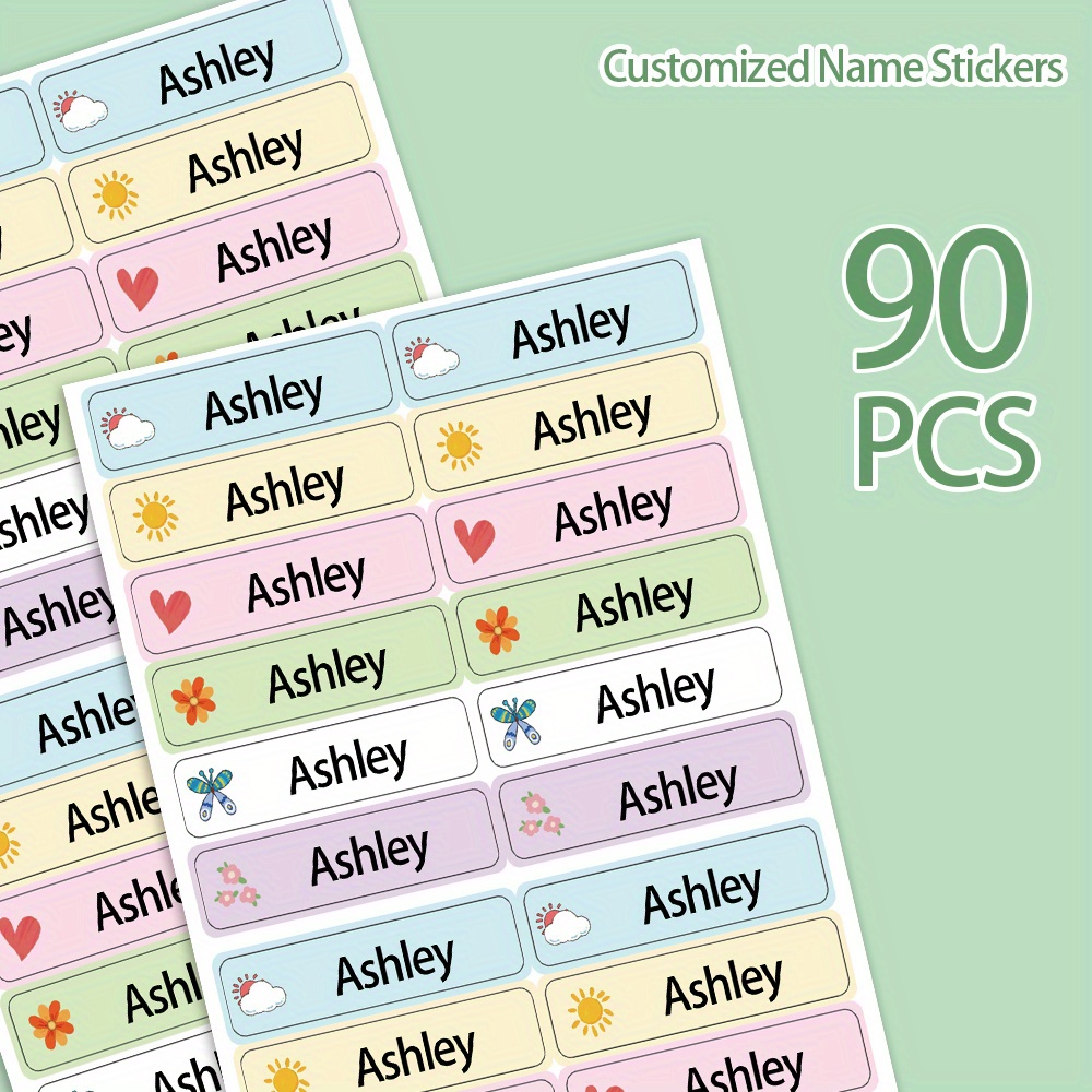 Customized Cartoon Fruit Pattern Name Stickers, 40-1000pcs