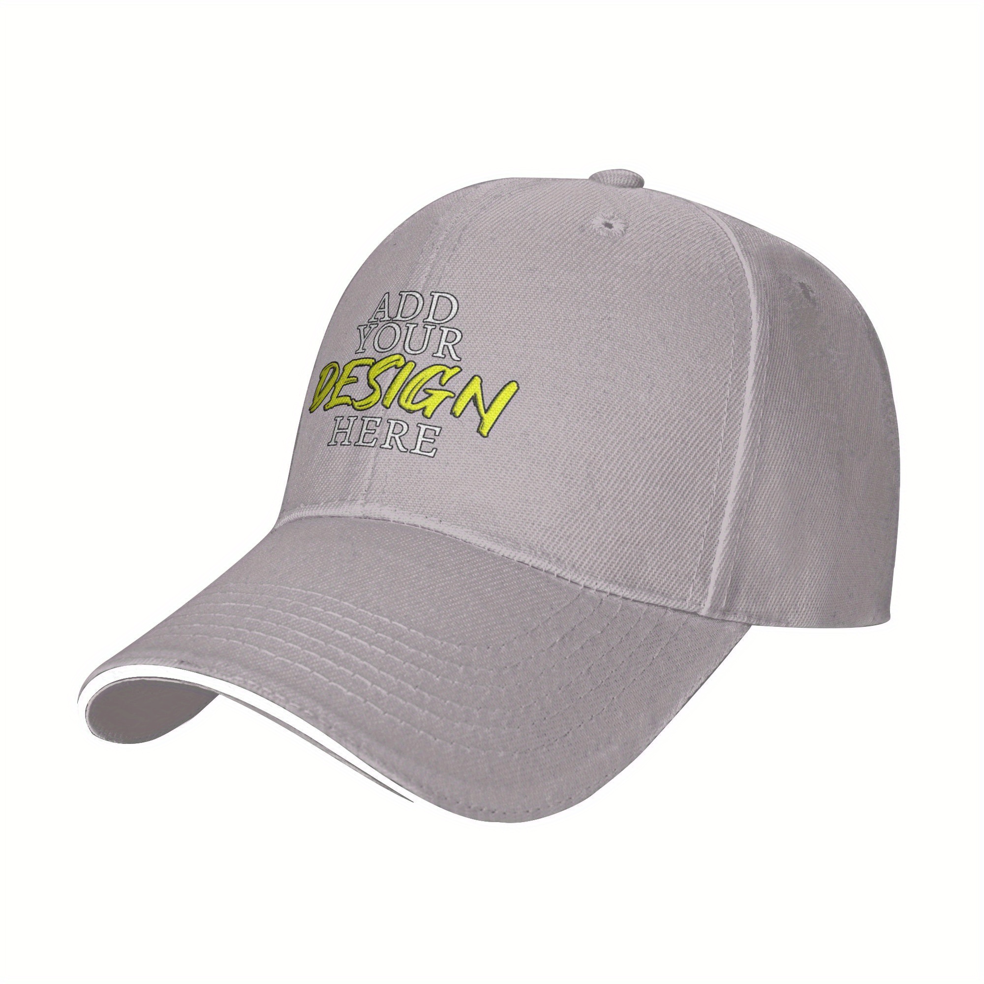 TEMU Customized Adult Casual Sandwich Cap Comfortable And Breathable For Men And Women Personalized Design Your Own Photo Image Trucker Hat Make Your