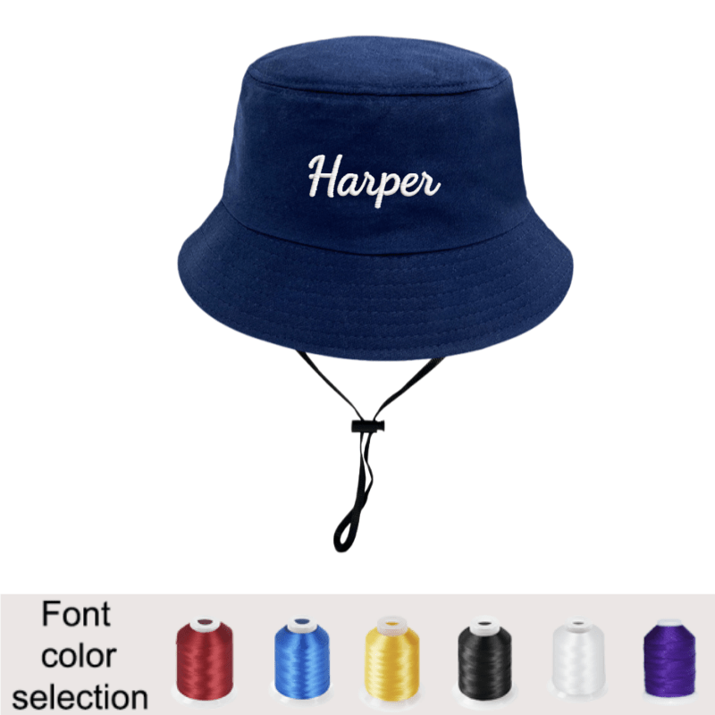 TEMU Custom Embroidered Personalized Name Bucket Hat - Breathable Face- Sun Hat Suitable For Hiking, Travel & Shopping, /initials, Hand Washable For