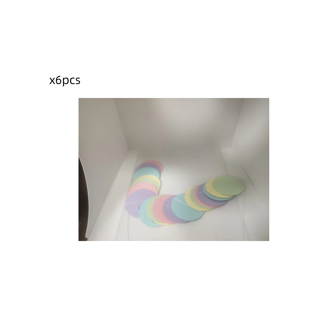 TEMU 6 Étoiles Filantes en Papier Macaron - Décoration Ronde et Colorée pour Anniversaires, , Fêtes Prénatales et Noël - Aucune Électricité Requise,