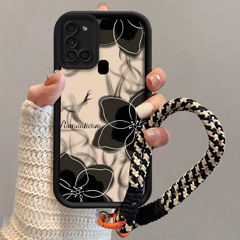 TEMU Phone Case: Stylish Phone Case For Galaxy A21s Lanyard Phone Case For Men And Women. High-quality Tpu Cute Soft Anti-fall Protective Case Phone