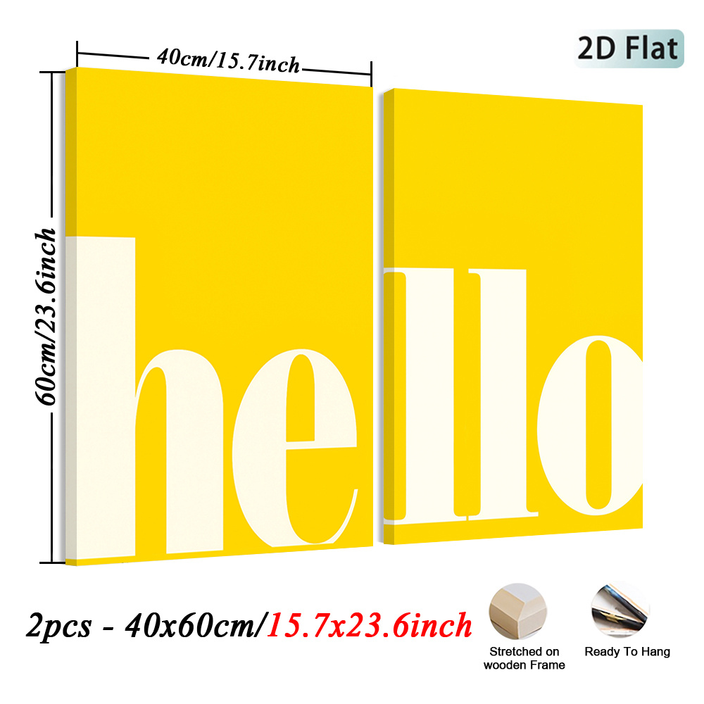 TEMU 2d Flat, 2d Flat, 2pcs Framed Wall Art, Canvas Decorations Paintings Poster, Art Prints, Classic Wall Arts, Modern Wall Decor, Retro Posters,