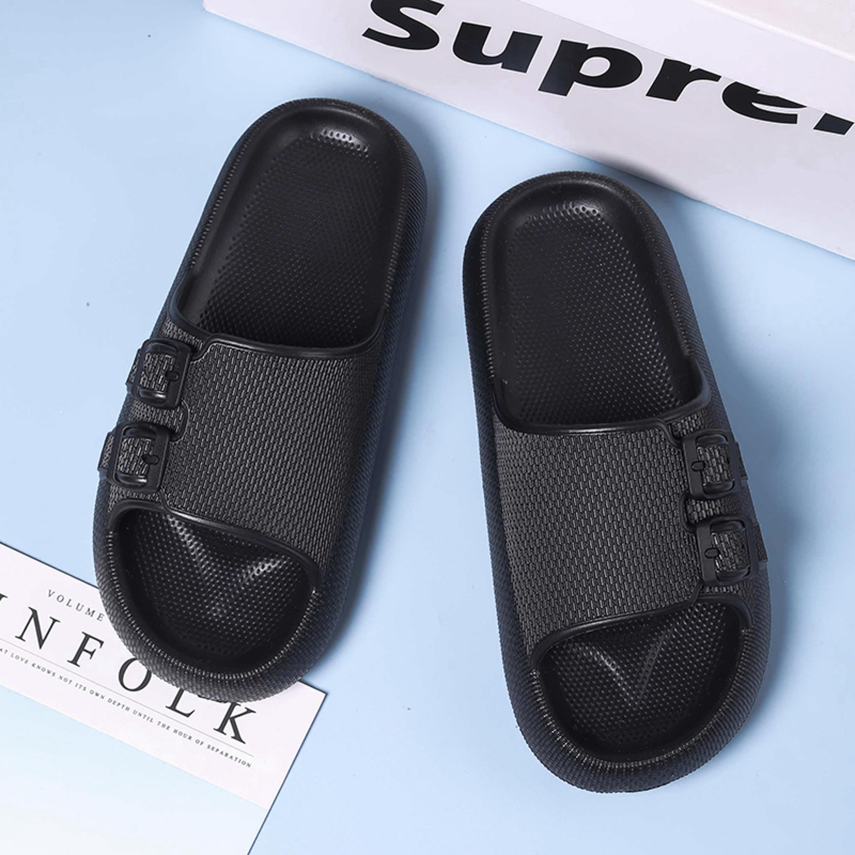 女士家居拖鞋，四季舒适休闲纯色室内鞋，适合家庭放松 5