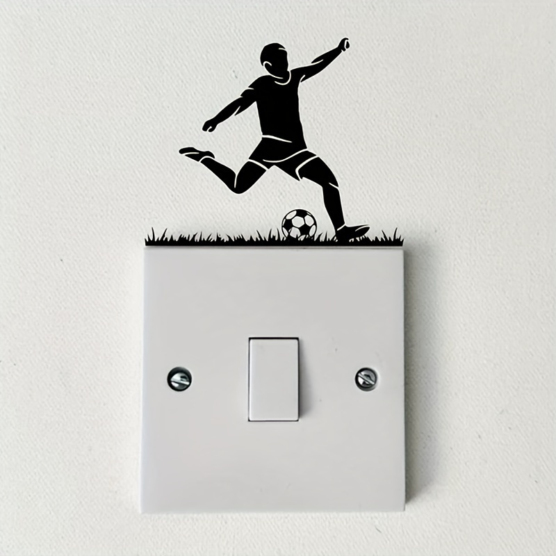 

2pcs Vinyl Light Switch Decals, Football Themed Wall Stickers For Room Decor, Car, Laptop, And Truck