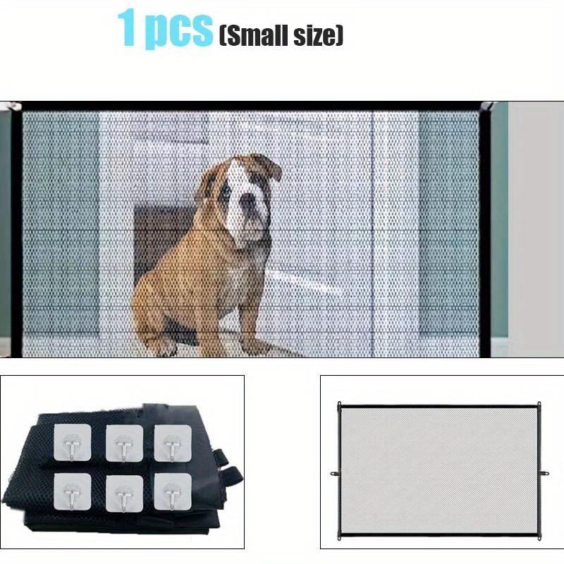 TEMU Door, Door For The House, Portable Puppy, Kitten And Other Pet Safety Fence For Stairs And Doorways, Installed Anytime And Anywhere, 2 Sizes: Large And Small, Strong Applicability,