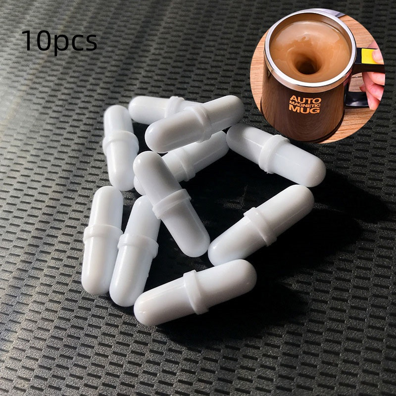 10pcs Automatic Self Stirring Non-corroding Thermal Magnetic Mug Cylindrical Magnetic Stirring Rod Cup