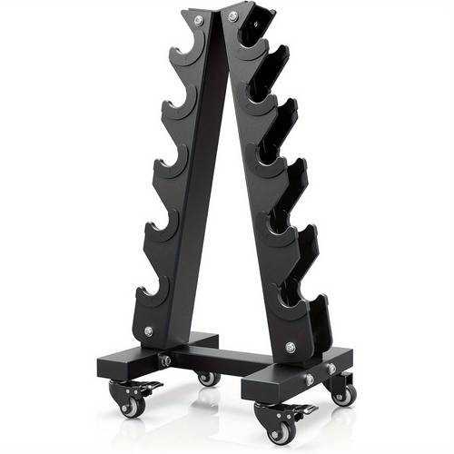 scaffale porta manubri a 5 ripiani con ruote bloccabili - supporta a 440lb, per lorganizzazione dellattrezzatura del palestra , dotato di rivestimento in gomma antiscivolo a sicuri (scaffale solo, manubri non inclusi)