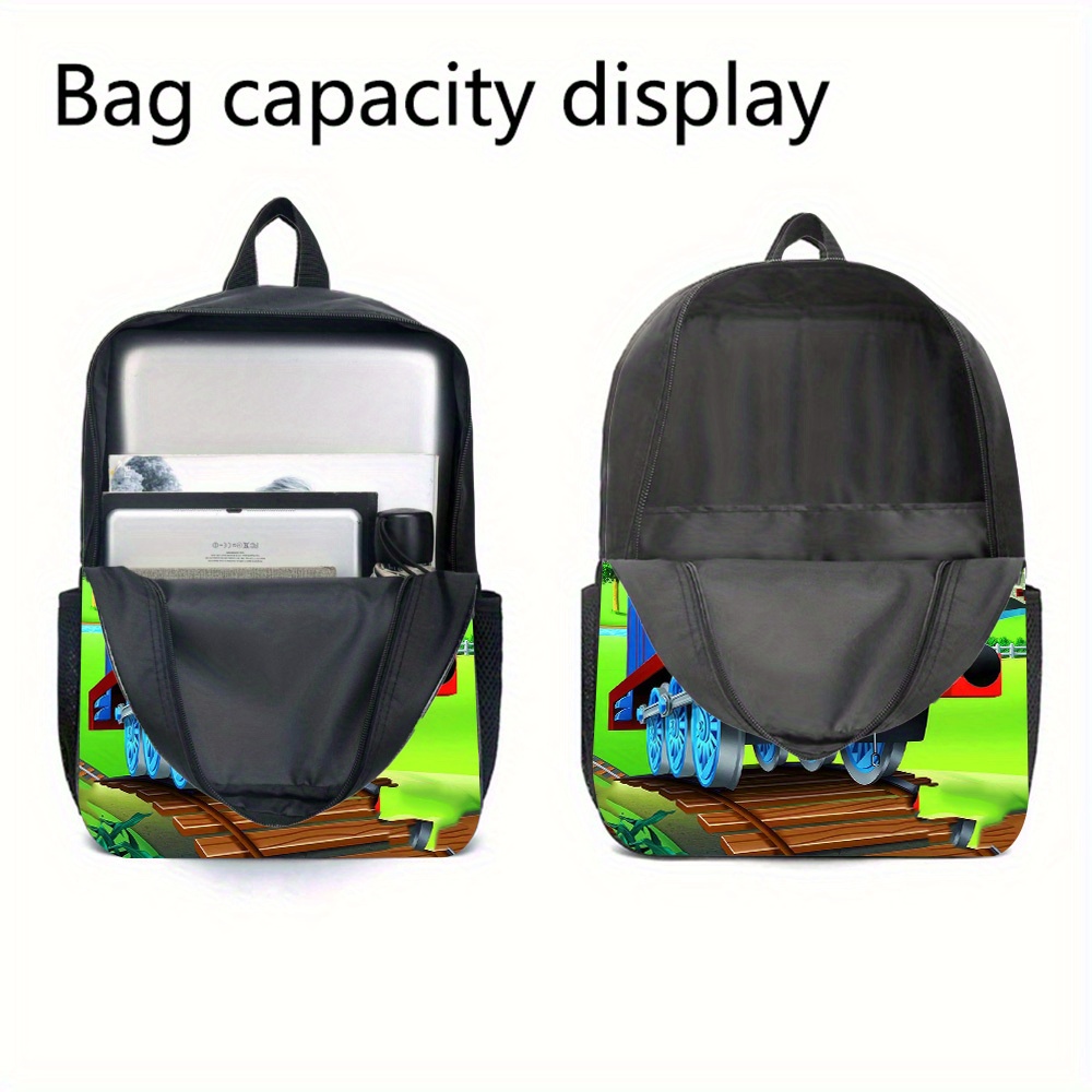 3pcs cartoon train backpack set vibrant design, ultra