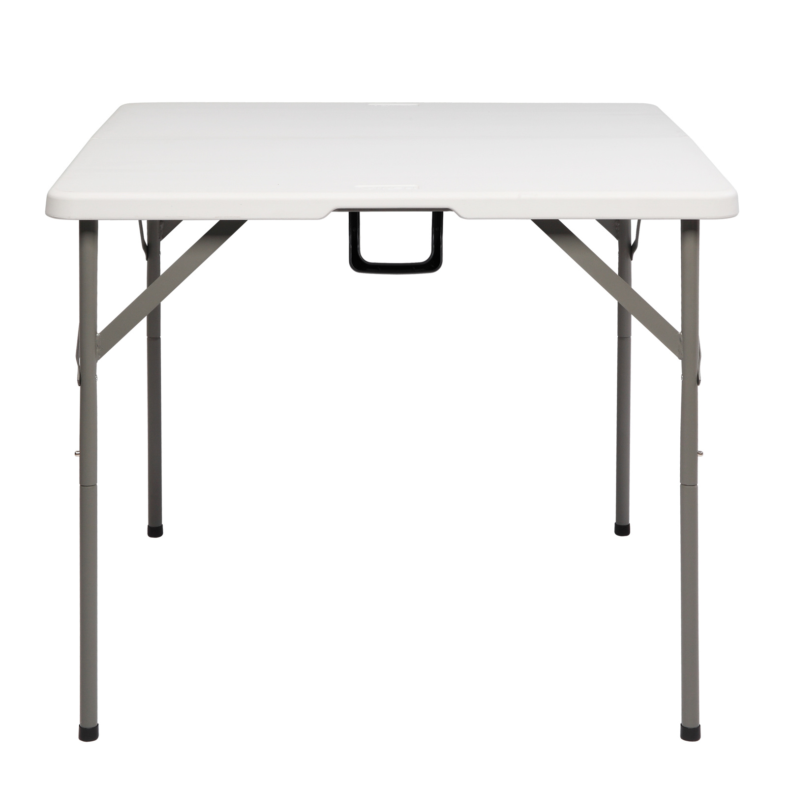 Elegant 34" Square Foldable Outdoor Table - Portable, Easy Assembly, Durable Hdpe & Steel Pipe Construction, White