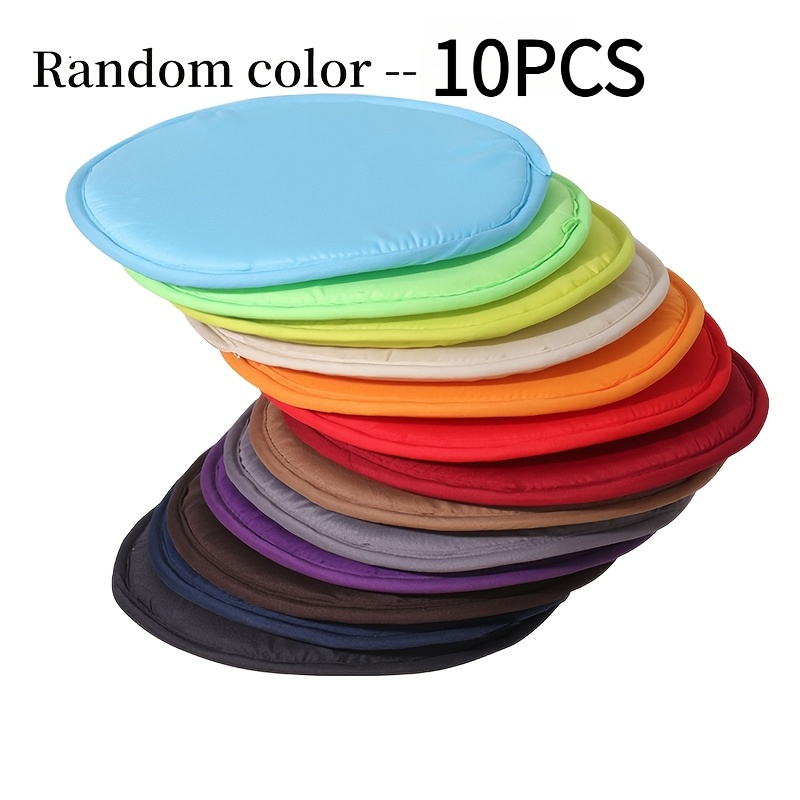 Image of Random 10 Colors - Mixed Colors, Vibrant Portable Cushion - Durable And Easy To Clean - Random Colors, Round, Stool Pad, Colorful Outdoor Camping Mat, Reusable Indoor/outdoor Colorful Cushion