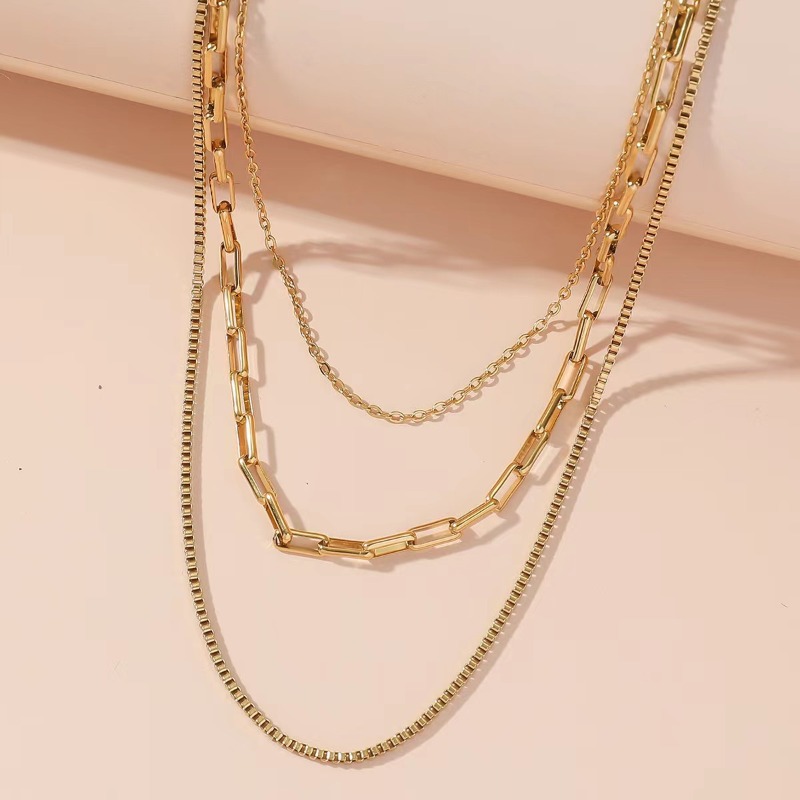 Layered 18K Gold Plated Necklace — Stylish Everyday Accessory