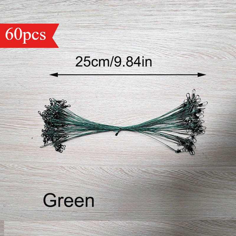 60pcs/ Set Steel Wire Sea Fishing Leader Line