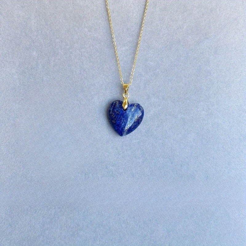 アクセサリー HUMAN MADE HEART NECKLACE BLUE blue heart necklace sold on Temu United States