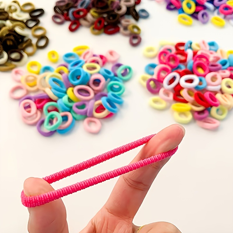 TEMU 510pcs Of Colorful Small Hair Ties, On Hair, Suitable For Tying Hair For As A Headwear. High And Durability. Used As A Gift