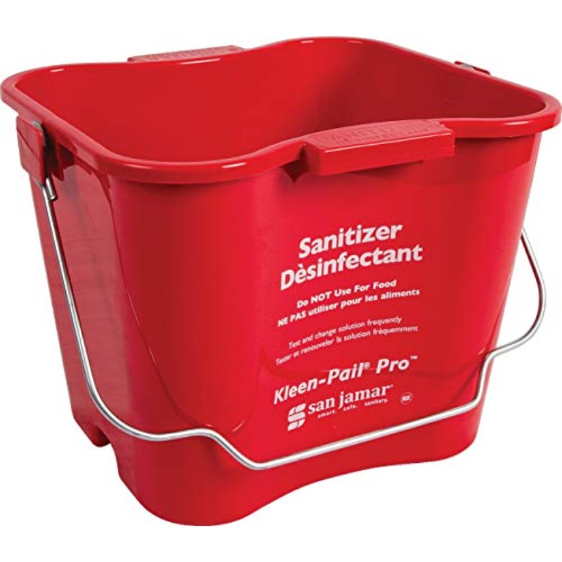     pail pro sanitizer pail cleaning bucket with bail handle for cleaning kitchens restaurants and janitorial use plastic 6     of 12 restaurant supplies commercial cleaning durable construction professionalgrade bucket Product details 2