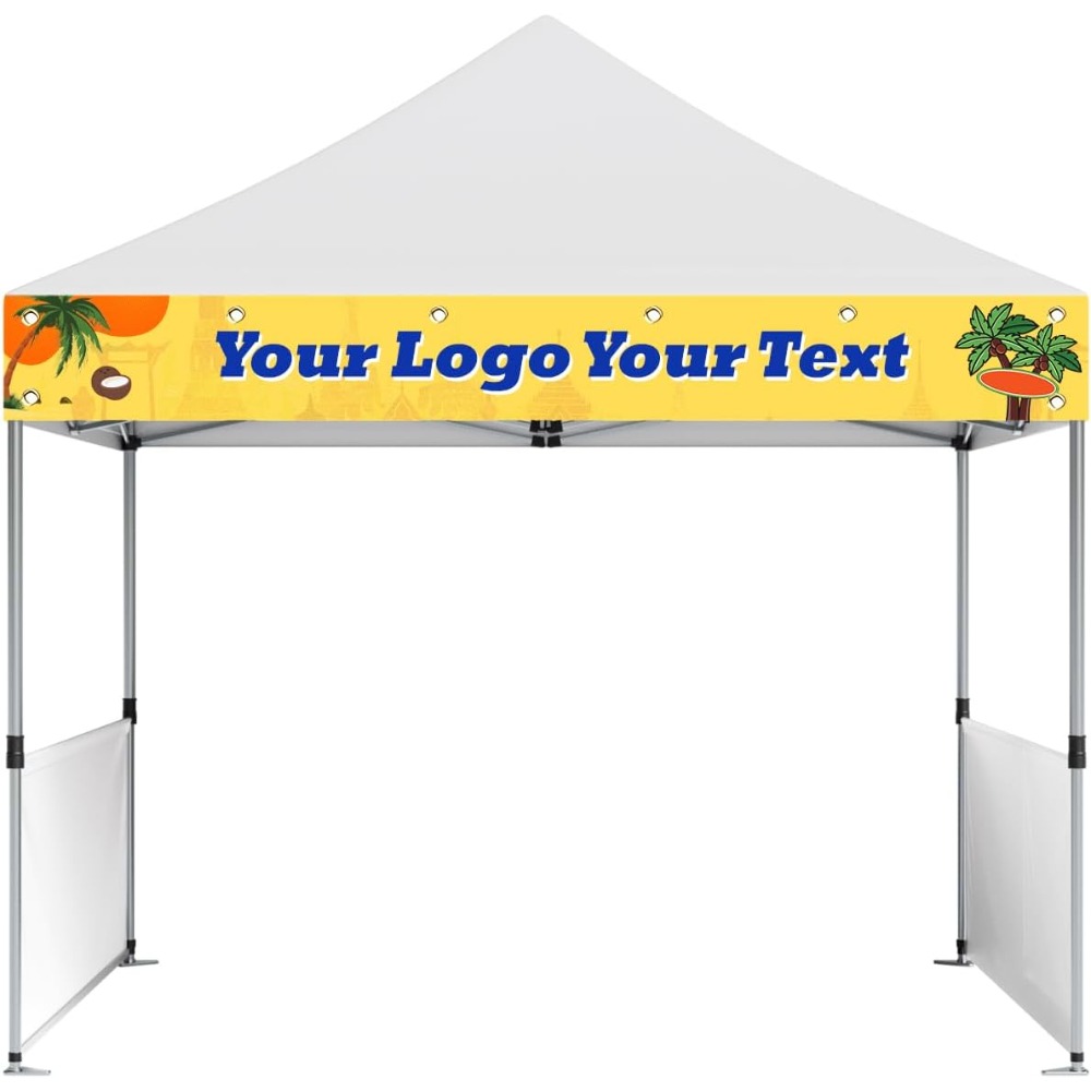 TEMU 1 bannière de tente personnalisée, ajoutez votre ou texte, 10X1Ft, bannières d'entreprise personnalisées pour salon de , tissu en polyester