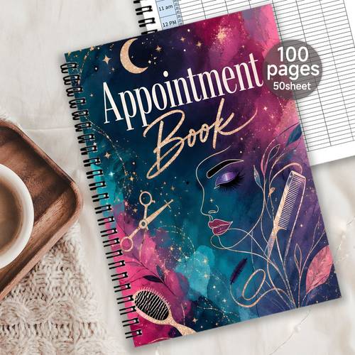 item picture 1pc spiral appointment book planner weekly 15 minute schedule organizer salon appointment book time management notebook for hair stylists lash artists estheticians spa daily service appointment scheduling