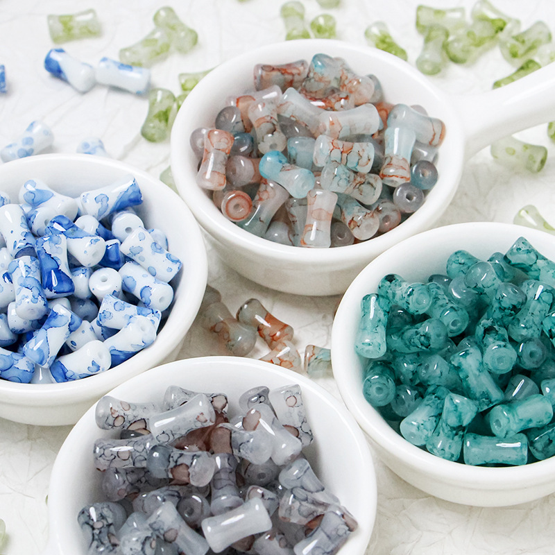 20pcs Random Colour Chinese Ancient Style Bamboo Beads
