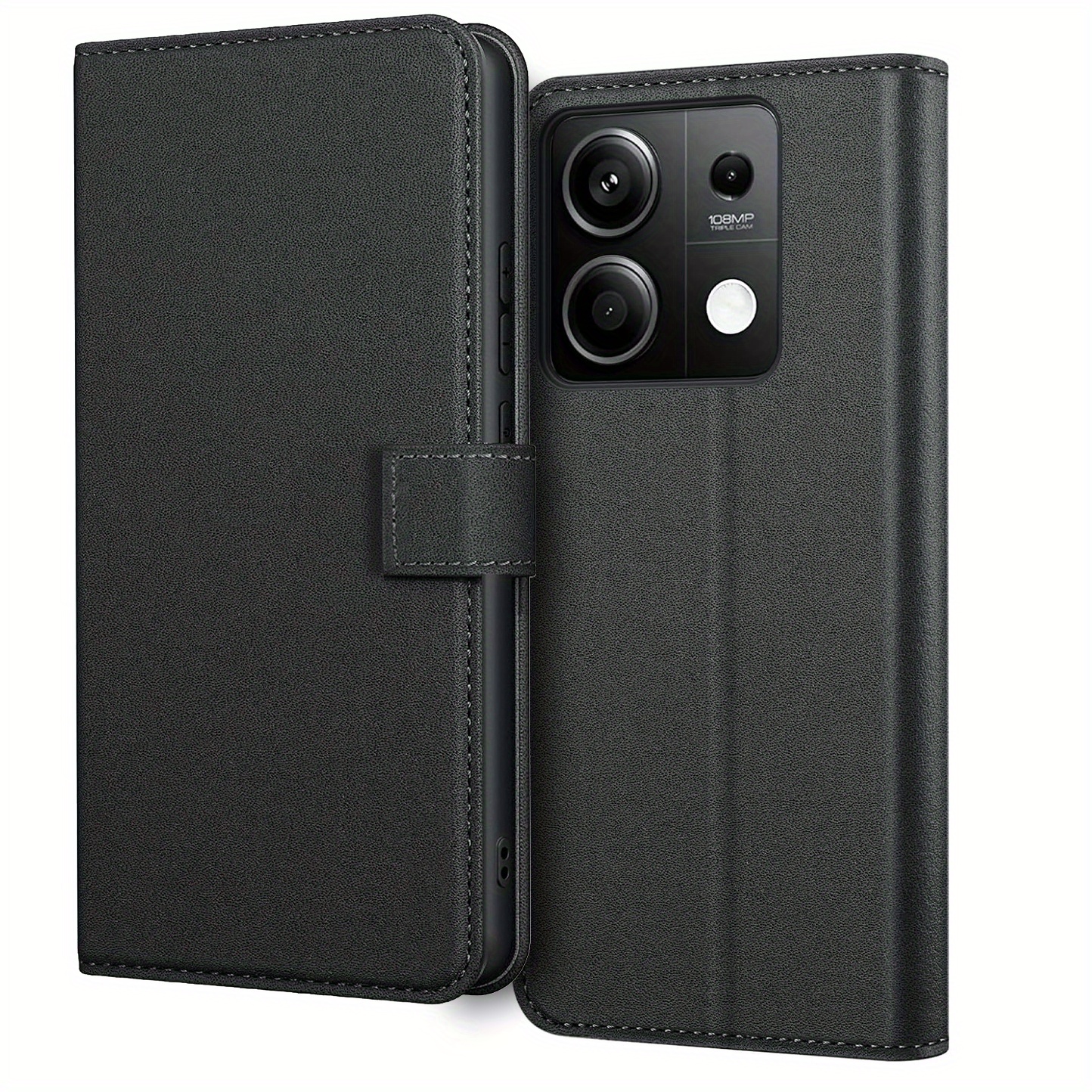 TEMU Phone Case - For Xiaomi Redmi Note 13 5g Case, (not For 4g) With Kickstand Faux Leather Card Slot Flip Protective Phone Case Cover