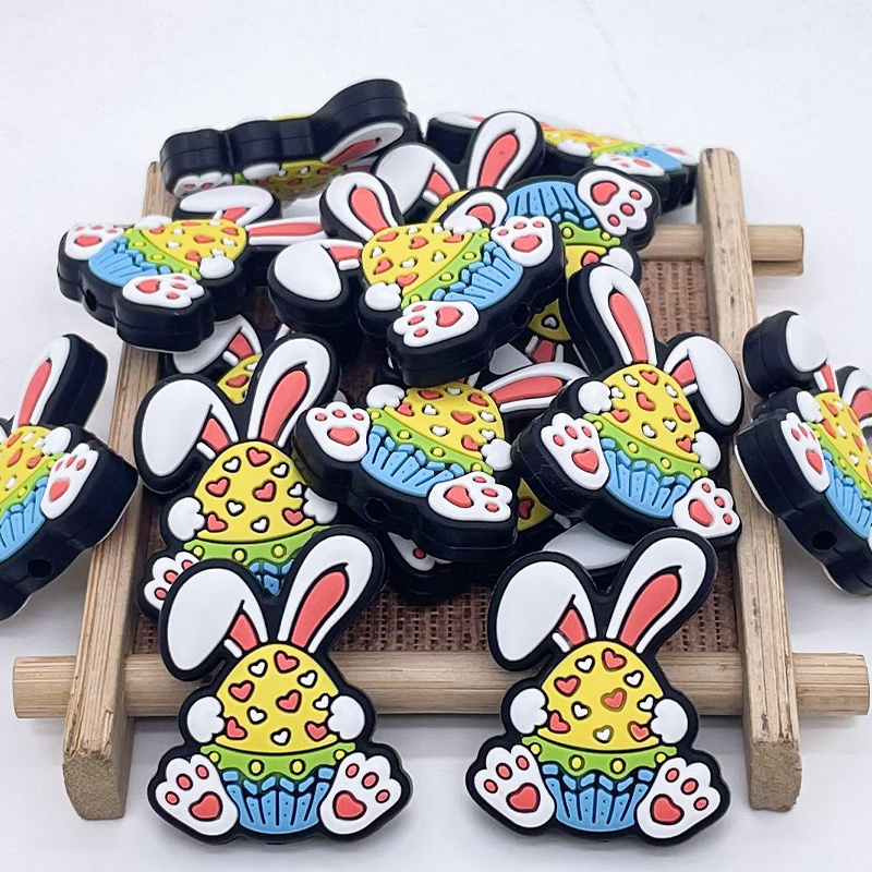 

5pcs Easter , Rabbit , For , Keychains, Crafts, And Beadable Pen Accessories