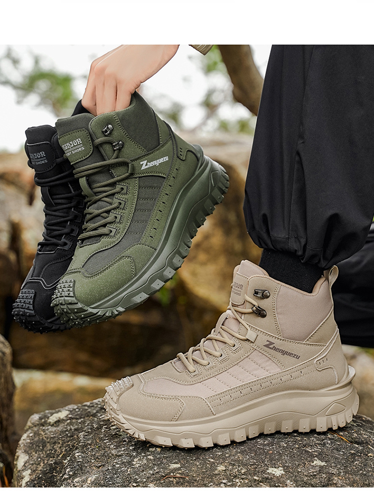 Nuevos Botas de Senderismo Deportivas de Caña Alta Oversize para Otoño, Cómodas Zapatillas Casuales Ligeras de Suela Gruesa, Adecuadas para Actividades al Aire Libre Durante Todo el Año, Caminar, Viajar, Escalada y Equipo de Camping