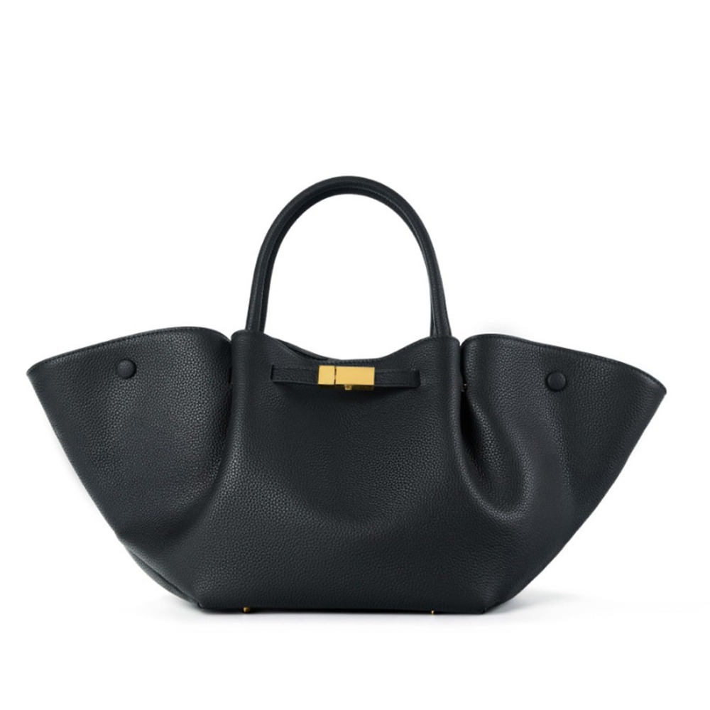 TEMU Sac fourre-tout trapèze de luxe en PU à , grand sac de travail extensible avec boucles magnétiques et bandoulière amovible, sac à main d'épaule