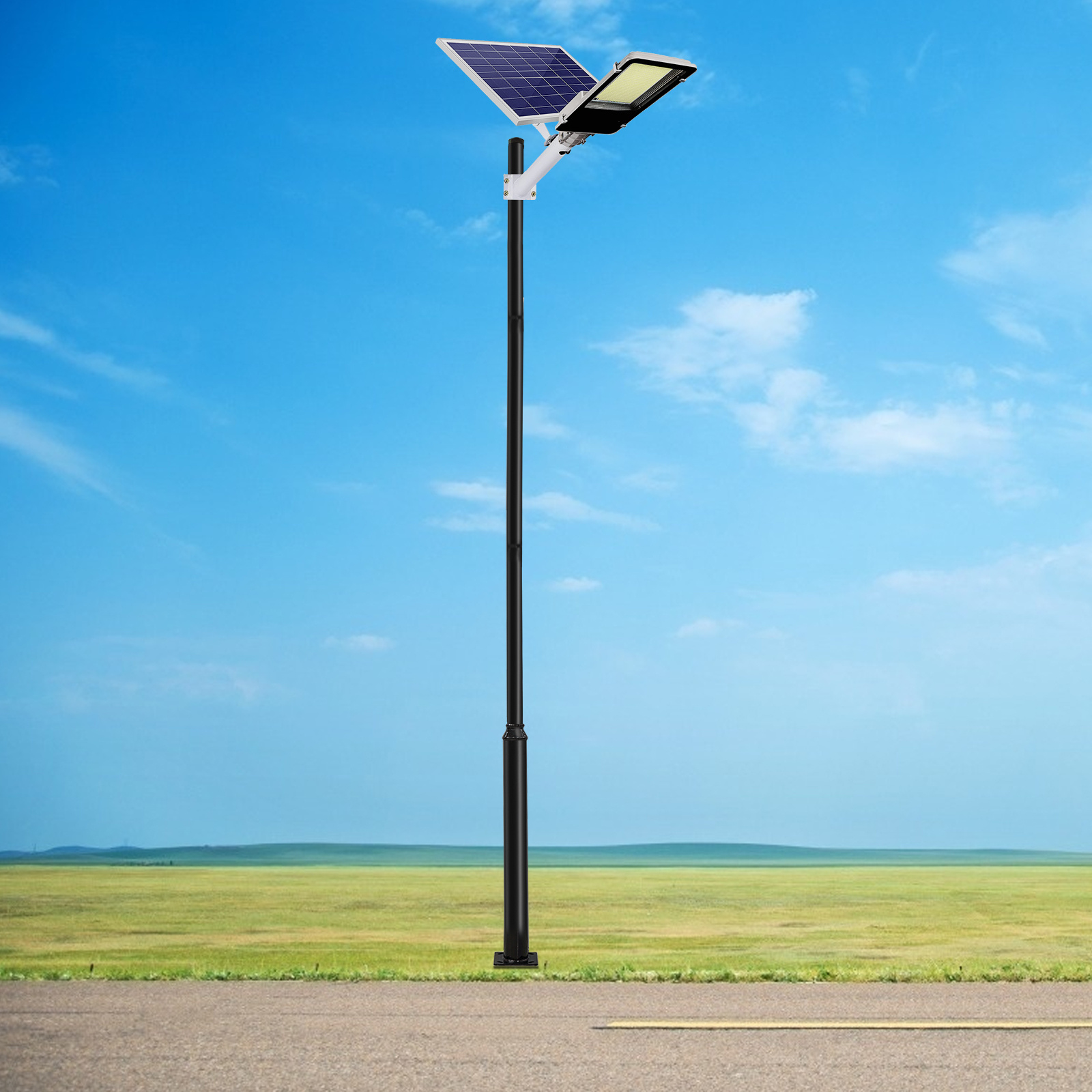 Image of 13.12ft Light Pole, 220lbs Capacity Outdoor Galvanized Iron Lamp Post For Garden Yard, Outdoor