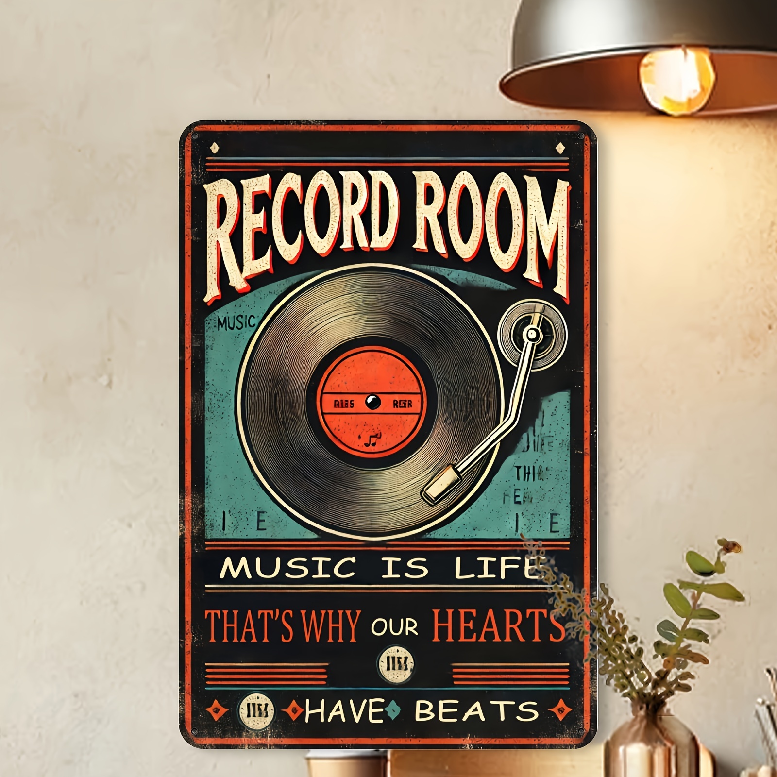 TEMU Vintage Metal Wall Sign Compatible For - Theme Decor With Vinyl - Lightweight Iron Art Suitable For Cafe, Garage, Bar - 12x8 Inch (30x20cm) -