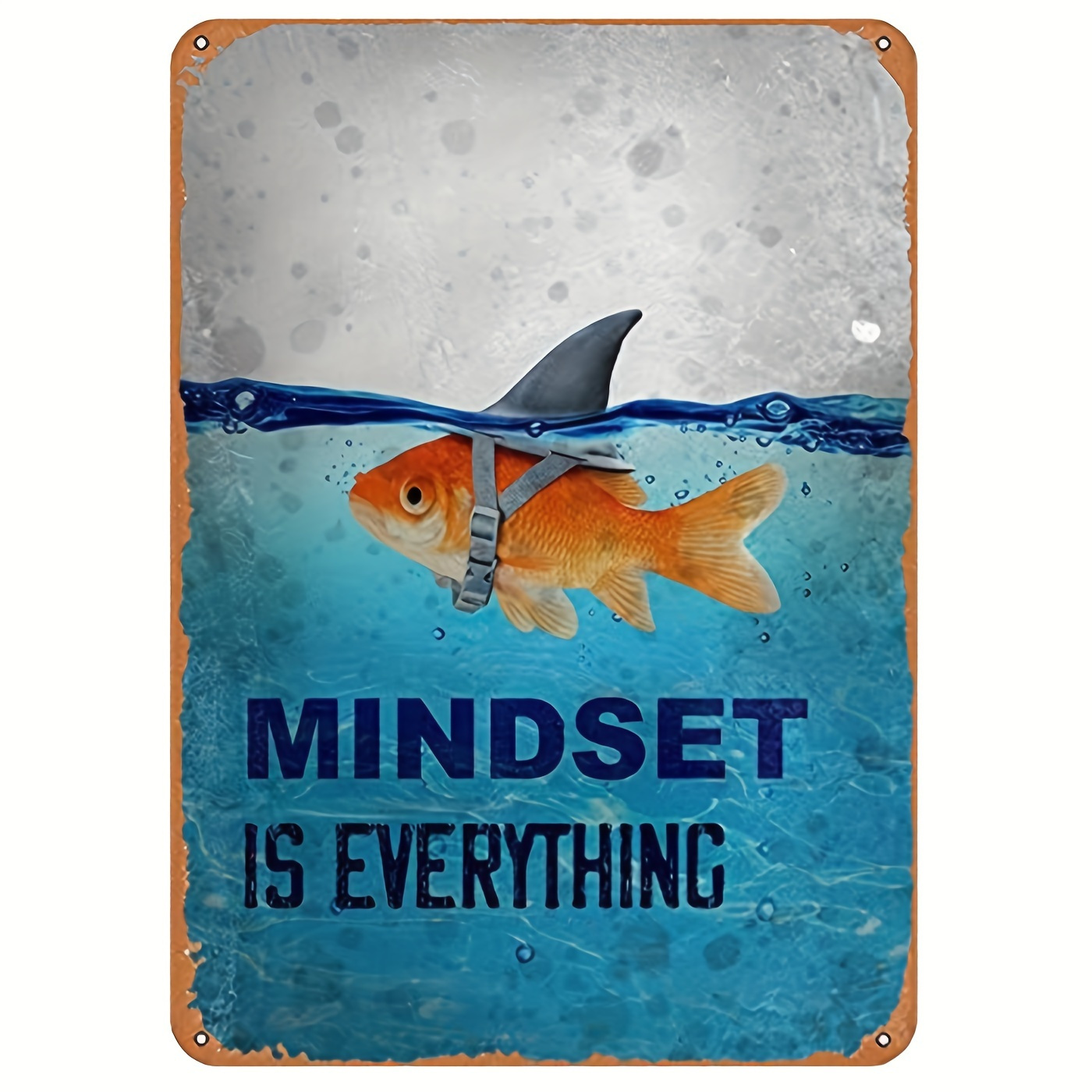 TEMU 2d Flat, Wood Material, Perfect For Holidays, Mindset Determines Everything, Motivational Poster, Wall Art Novelty Gift, Home Decor