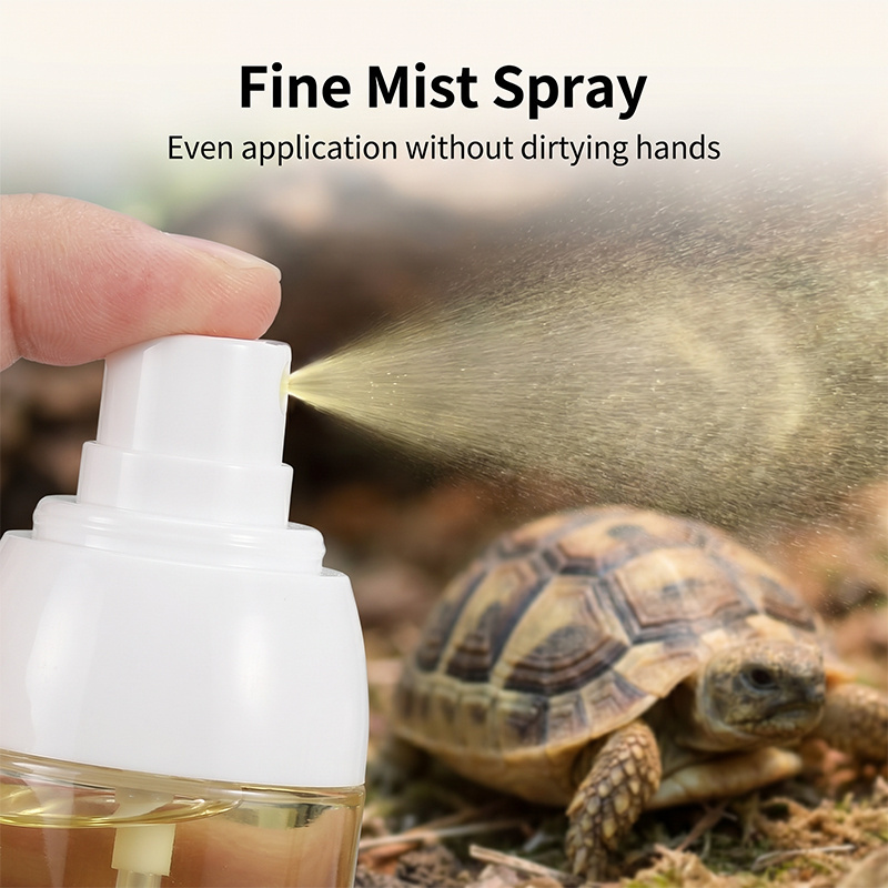 Pet Turtle Shell Care Oil Spray, Enhances Shell Shine, Moisturizing, Daily Care, Gentle Formula, Specialized Moisturizing and Shine Enhancing Shell Oil for Reptiles, Gentle and Safe for Turtles, Daily Turtle Shell Care Agent, Suitable for Various